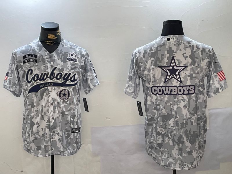Men Dallas Cowboys Blank Nike Arctic Camo 2024 Salute to Service Limited NFL Jersey style 12->dallas cowboys->NFL Jersey